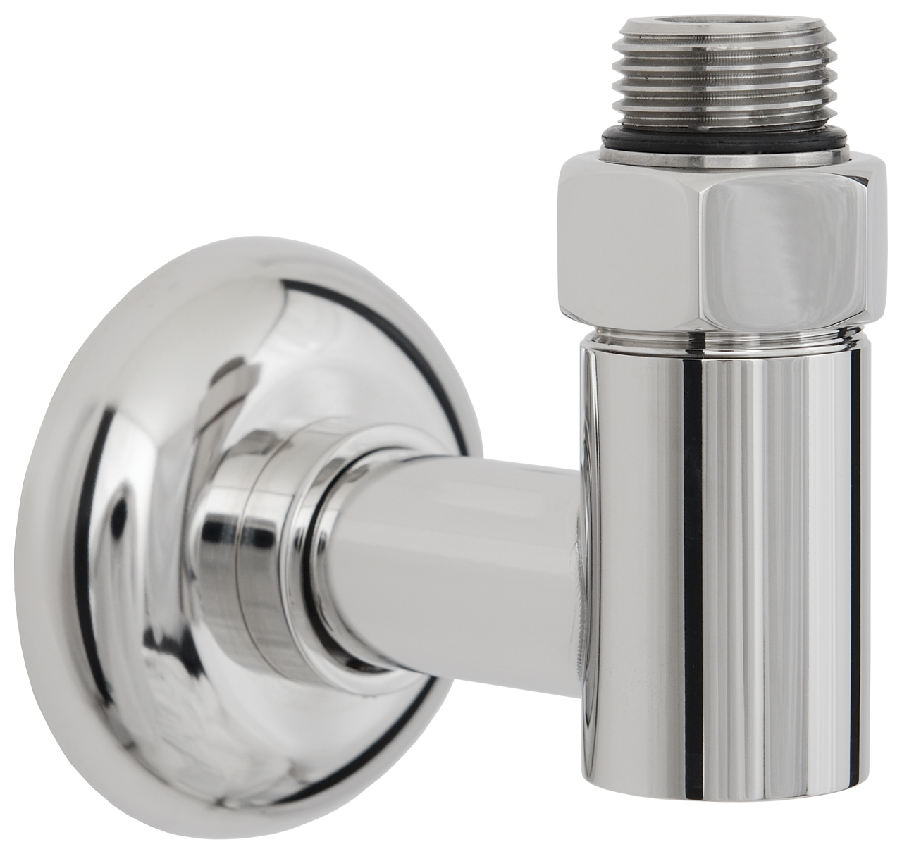 Набор комплектующих Стилье для полотенцесушителей, G 1/2" НР x G 1/2" НР, полированная нержавеющая сталь