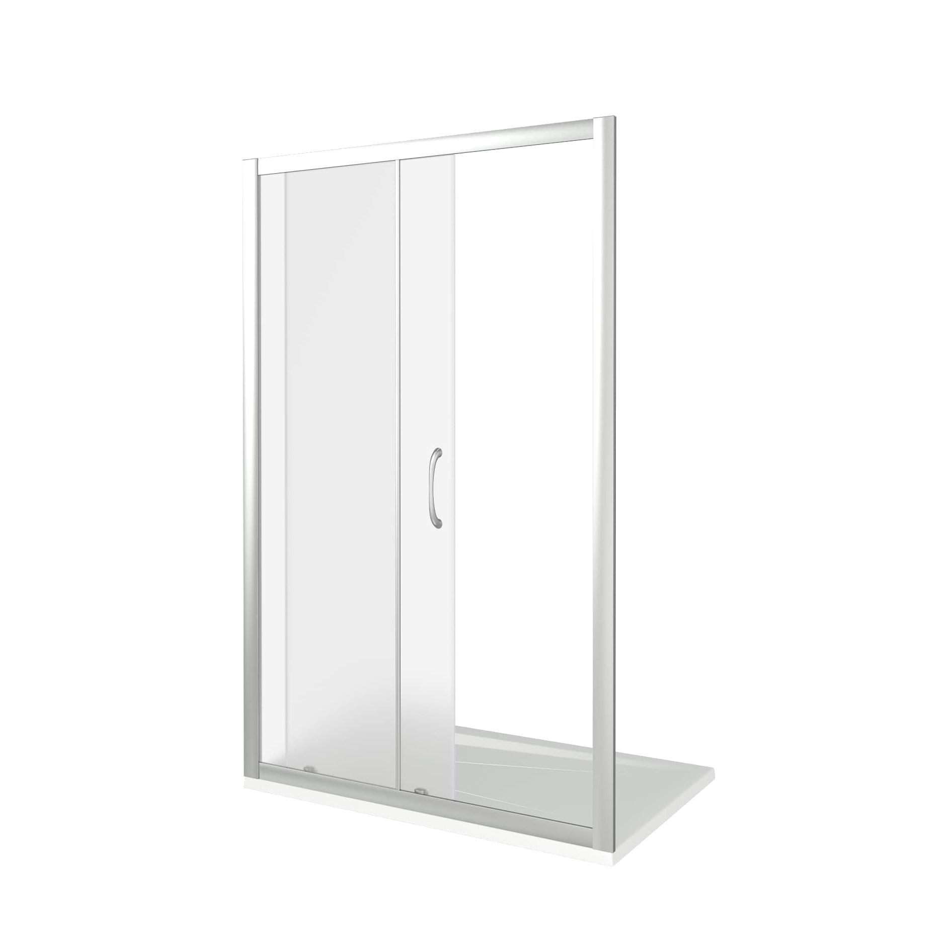Душевая дверь Good Door Latte WTW-140-G-WE профиль анодированый алюминий, стекло матовое