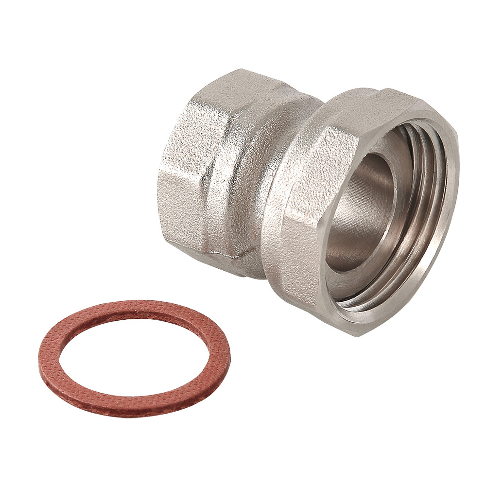 Полусгон Valtec 3/4" ВР x 1/2" ВР с накидной гайкой, латунный, VTr.614.N.0504