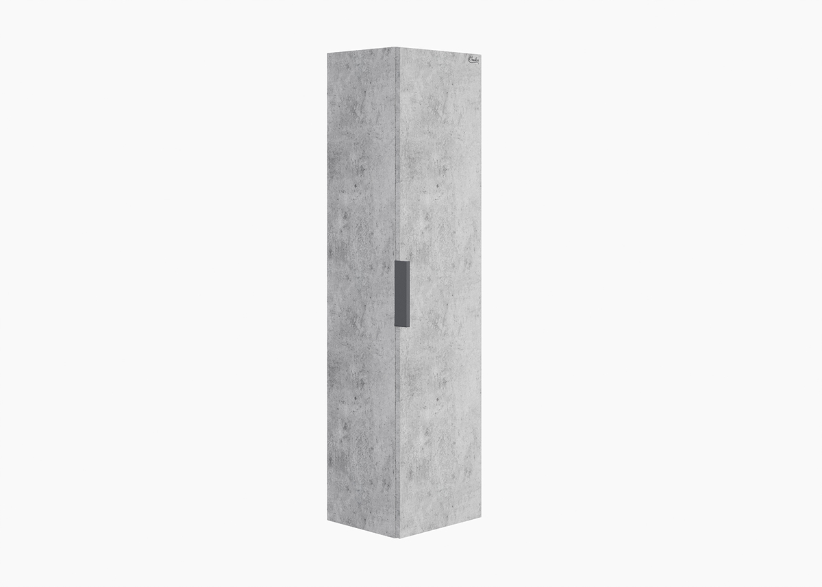 Шкаф-пенал подвесной Onika Девис 30.10 У, бетон чикаго