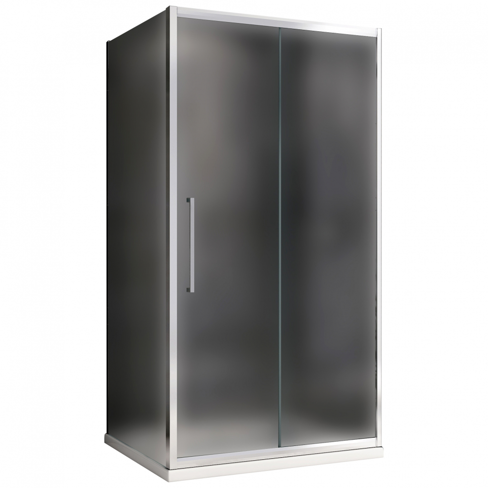 Душевой уголок Abber Schwarzer Diamant AG30140MH-S75M без поддона, 140x75x195 cм, стекло матовое / профиль хром