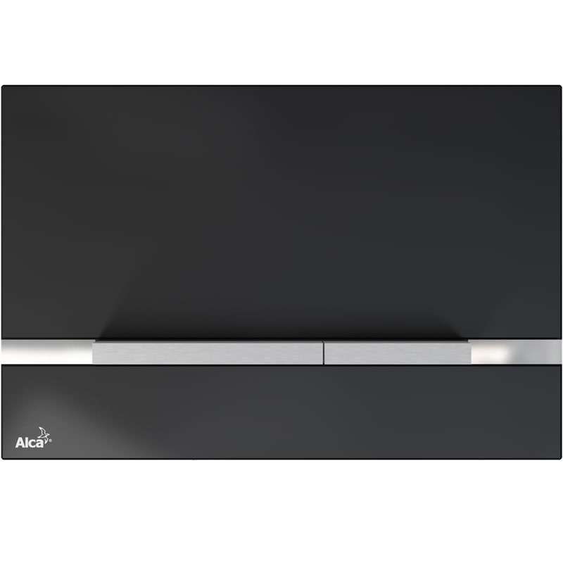 Клавиша смыва AlcaPlast Flat STRIPE Glass black STRIPE-GL1204 стекло-черный