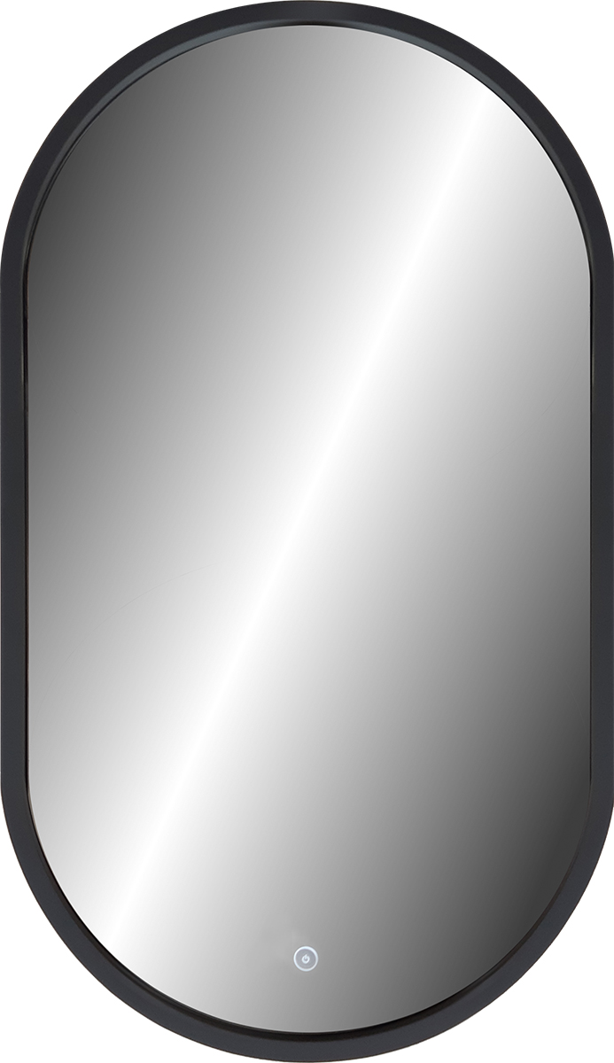 Зеркало Continent Prime Black 450x800 с LED подсветкой, черный