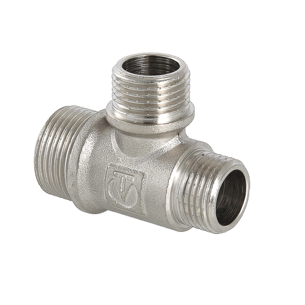 Тройник Valtec 3/4" НР x 3/4" НР x 1/2" НР, латунный, VTr.131.RN.050504