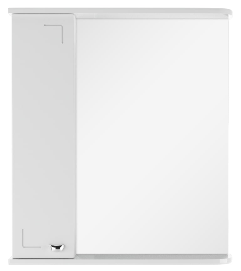 Шкаф зеркальный Айсберг Классик 60 левый, белый