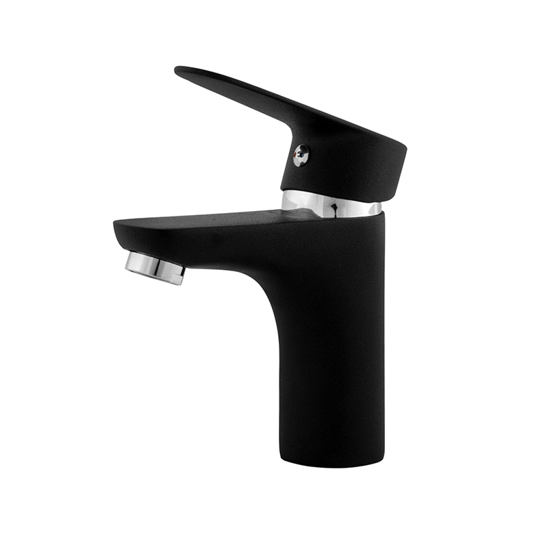 Смеситель Melodia Moderno MDV35120_bk на раковину, черный матовый / хром глянцевый матовый