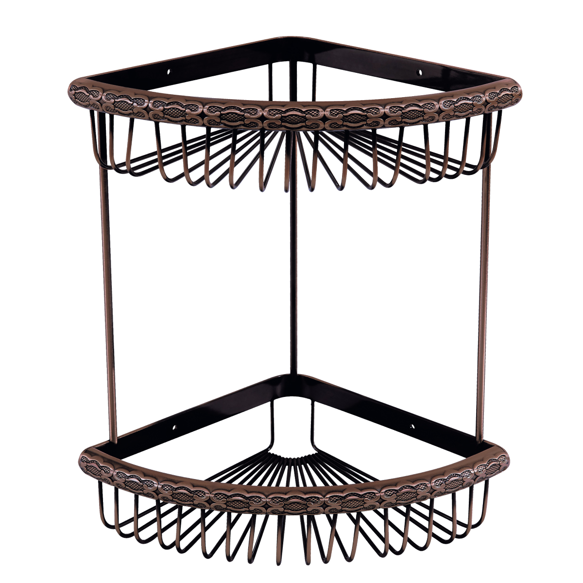 Полка Lemark Jasmine LM6682ORB двухярусная, угловая, черная бронза