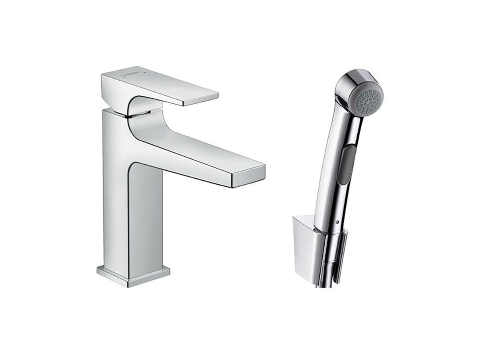 Смеситель Hansgrohe Metropol 32522000 для раковины с гигиеническим душем