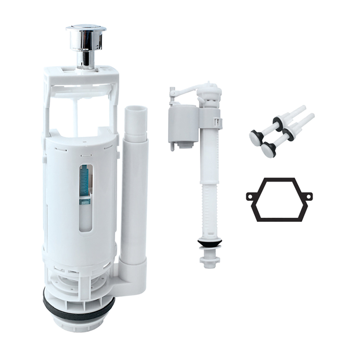 Арматура для бачка Iddis Dual Mode F012400-02K тип B, нижний подвод, с двойной кнопкой