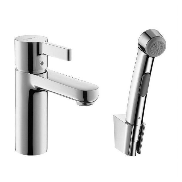 Смеситель Hansgrohe Metris S 31160000 для раковины с гигиеническим душем