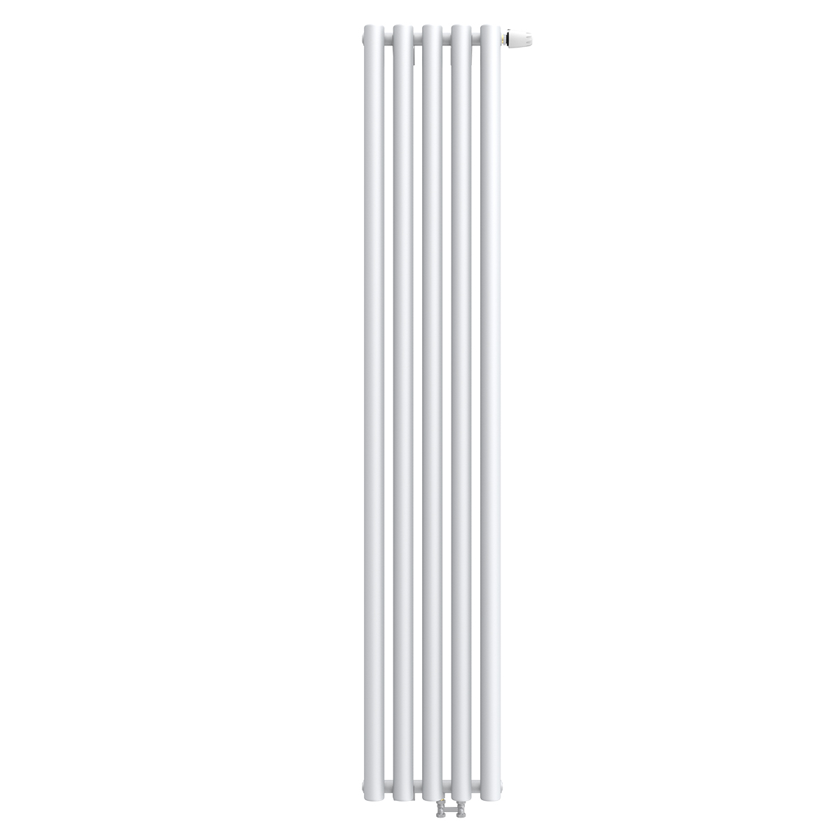 Радиатор стальной KZTO Гармония 2-1500 5 секций, вертикальный 2-трубчатый, нижнее правое, белый глянцевый