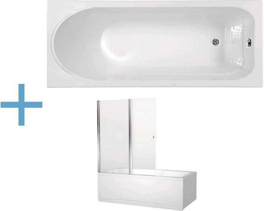 Ванна акриловая Aquanet West 170x70 + шторка Aquanet Alfa 4 NF6222-pivot