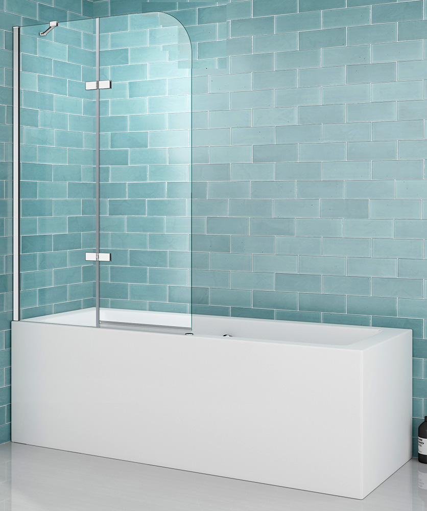 Шторка на ванну Abber Ewiges Wasser AG51120 120x140 cм, стекло прозрачное / профиль хром