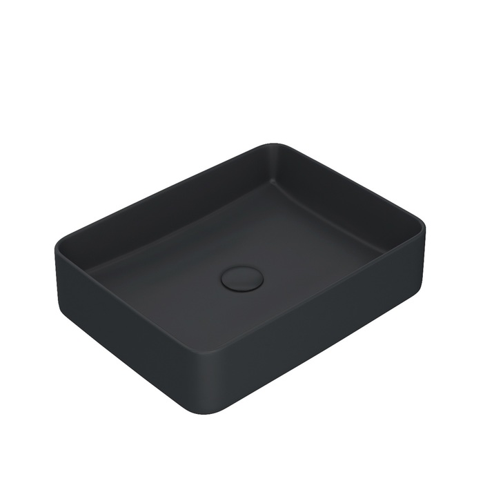 Раковина Iddis Slide SLIBM02i27 накладная, 470x360 мм, черный матовый