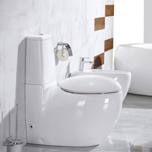 Унитаз-компакт CeramaLux 2451 сиденье микролифт, белый
