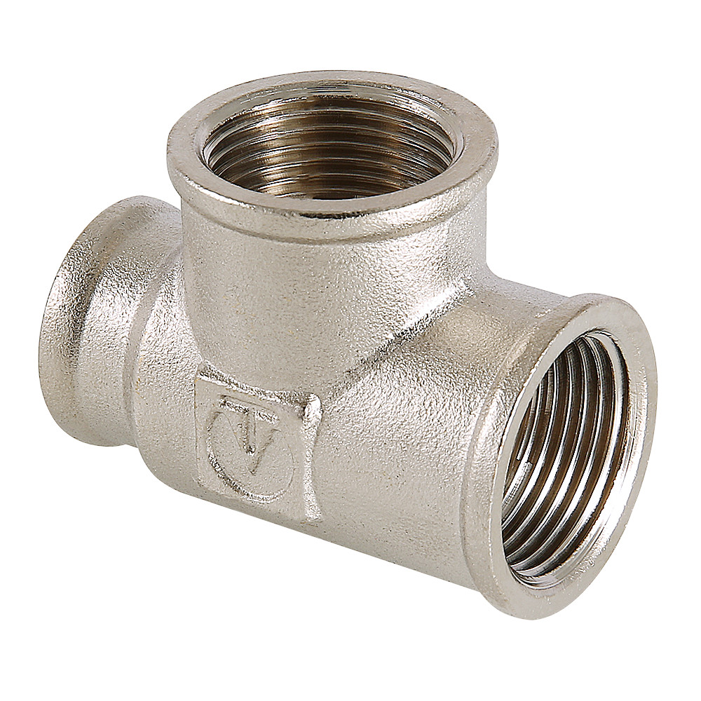 Тройник переходной Valtec 1/2" ВР x 3/4" ВР x 1/2" ВР, латунный, VTr.750.RN.040504