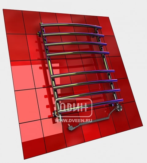 Полотенцесушитель электрический Двин R primo electro 800x600, ТЭН справа, хамелеон