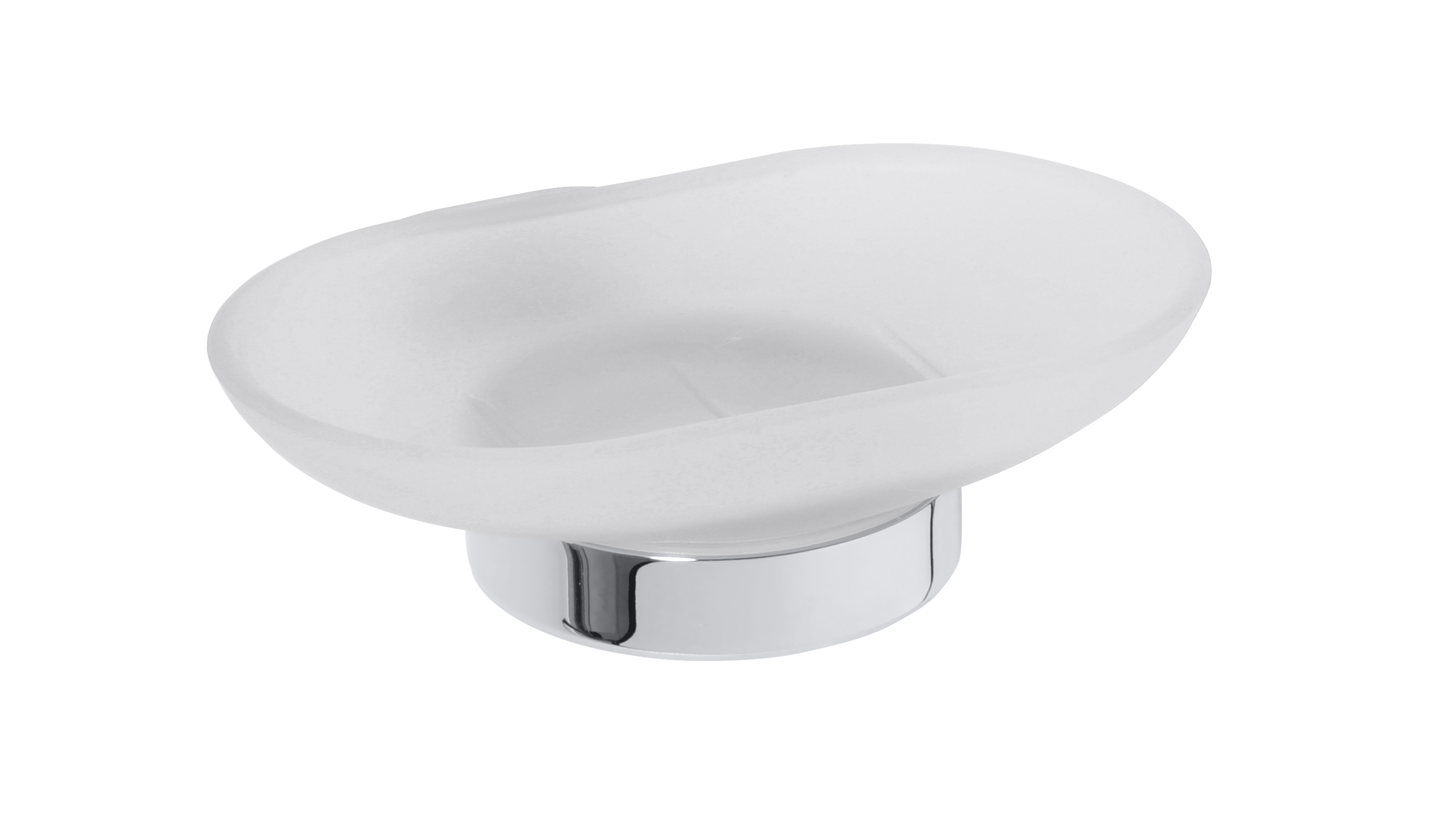 Мыльница Bemeta Oval 118408021 стекло матовое, хром
