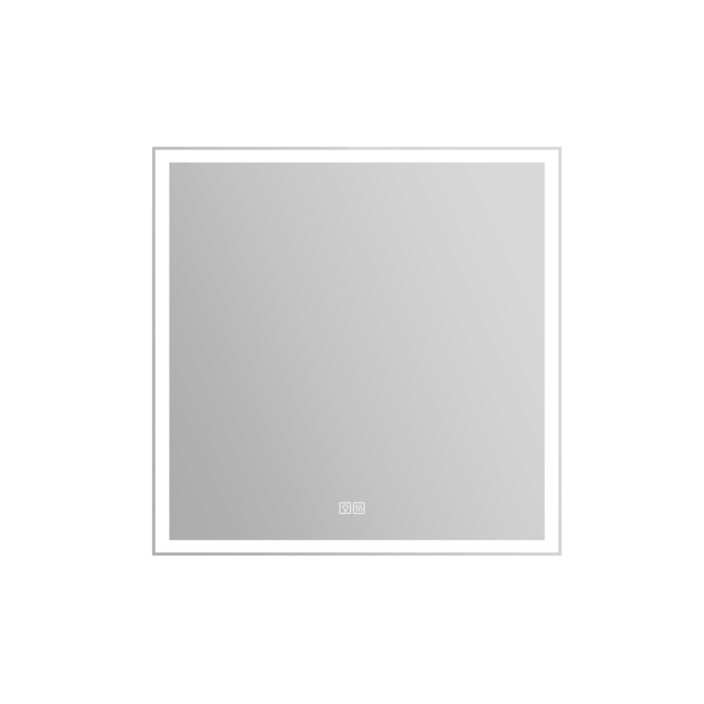 Зеркало BelBagno SPC-GRT-800-800-LED-TCH-WARM 800x30x800 с встроенным светильником, сенсорным выключателем и подогревом, 12W, 220-240V