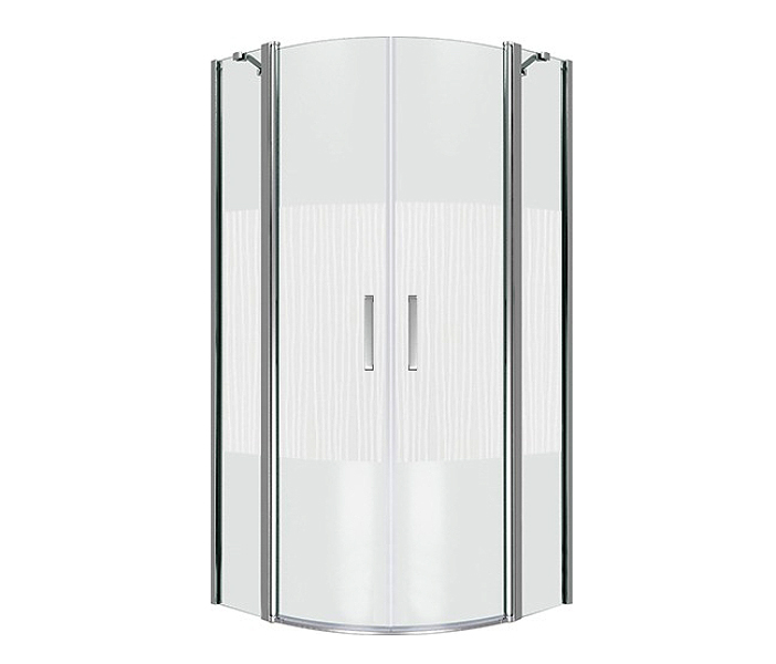Душевой уголок Good Door Pandora R-80-T-CH профиль хром, стекло прозрачное с узором