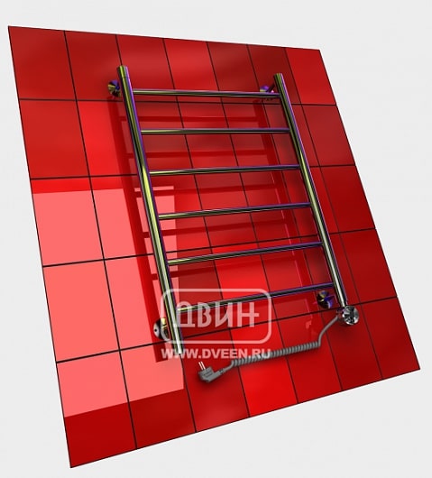 Полотенцесушитель электрический Двин J electro 800x600, ТЭН справа, хамелеон