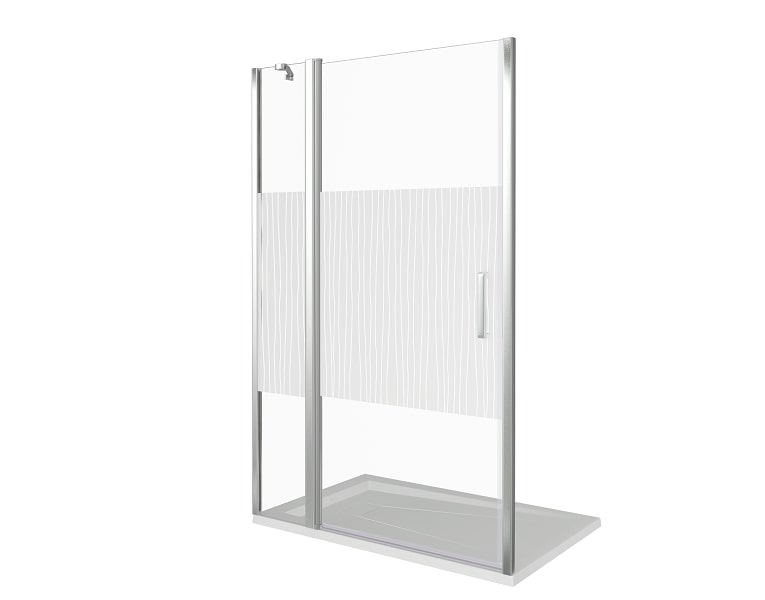 Душевая дверь Good Door Pandora WTW-140-T-CH профиль хром, стекло прозрачное с узором