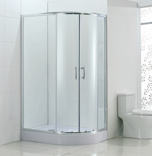 Душевой уголок Bandhours Anis 812 R, 120x80 см, правый, с поддоном, профиль хром стекло прозрачное