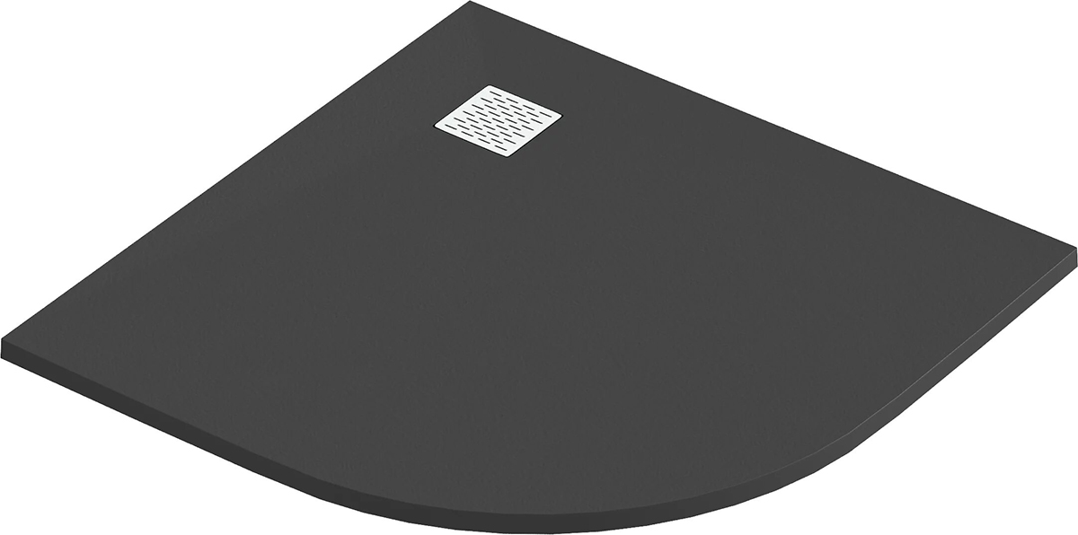 Поддон душевой Good Door Essentia R 100x100, искусственный мрамор, черный