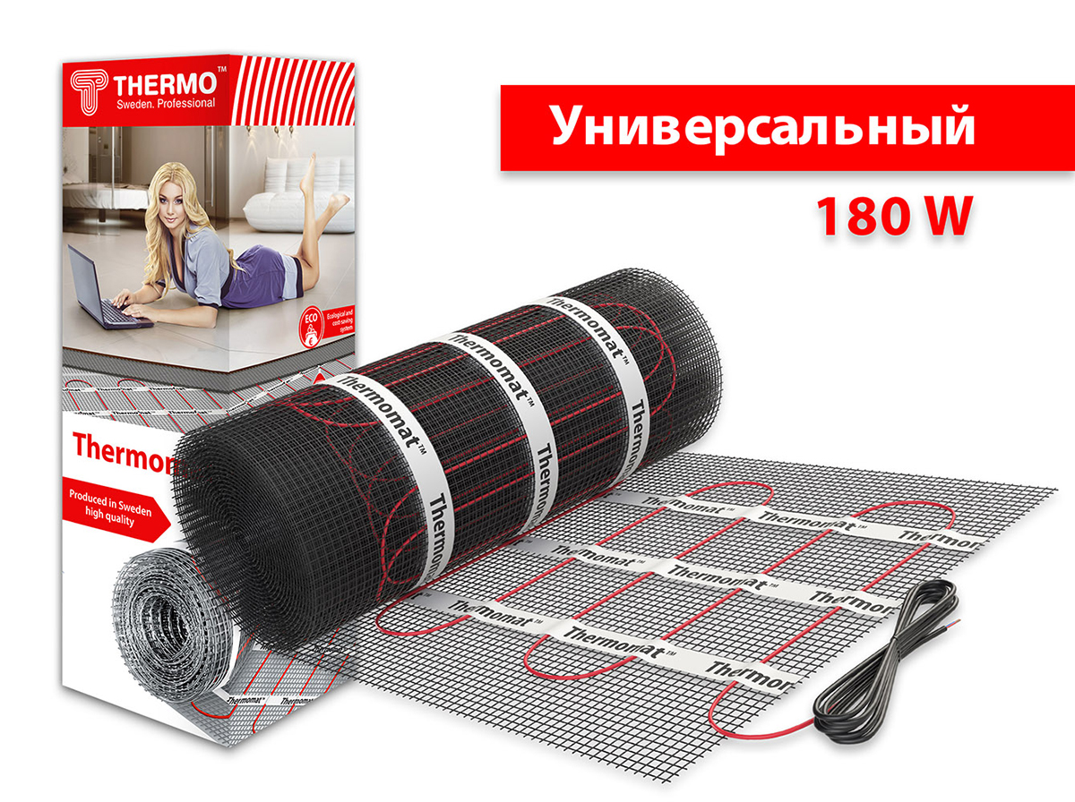 Теплый пол Thermo Thermomat TVK-180 2,5 м2, комплект без регулятора