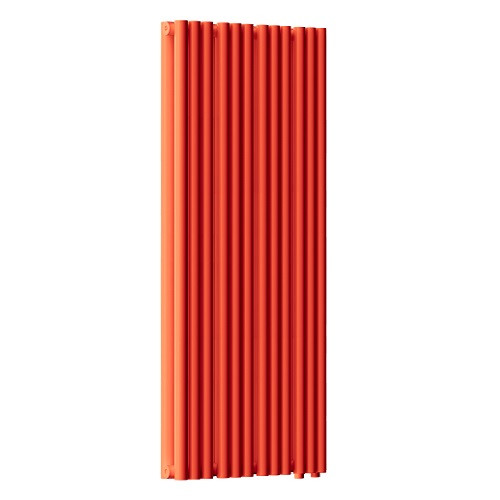 Радиатор стальной Empatiko Takt LR2-472-1750 Scarlet Red 472x1786 24 секции, вертикальный 2-трубчатый, нижнее подключение, красный рябиновый