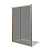 Душевая дверь Good Door Jazze WTW-130-B-BR профиль бронза, стекло тонированное/бронза