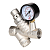Редуктор давления Valtec  VT.082.N.05 с фильтром и манометром, 3/4" ВР 2,0–5,0 бар