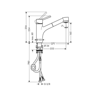SMESITEL_DLYA_KUKHNI_HANSGROHE_TALIS_S_32841000_MONTAZHNAYA_SKHEMA_1