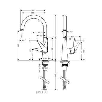 SMESITEL_DLYA_KUKHNI_HANSGROHE_TALIS_S_72810000_MONTAZHNAYA_SKHEMA_1