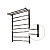 Полотенцесушитель электрический Melodia Shelf Electro 50x80 П6 (1x3x2), сухой ТЭН, 121Вт, встроенный диммер, с полкой, хром глянцевый