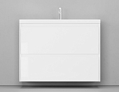 Тумба подвесная Velvex Klaufs 100.2Y.NEW с раковиной, белый