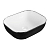 Раковина CeramaLux NC D1302H134 51x41, белый/черный