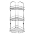 Полка Milardo Shelf 111WC30M44 11, угловая трехъярусная, проволока стальная, хром