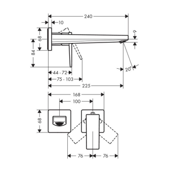SMESITEL_DLYA_RAKOVINY_HANSGROHE_METROPOL_32526140_MONTAZHNAYA_SKHEMA_1