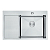 Мойка кухонная Aflorn 780x510 правая, с крылом врезная, толщина S 3,0 и 0,8 мм, с сифоном, нержавеющая сталь / сатин