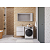 Тумба подвесная Эстет Dallas Luxe New 1200х482 с раковиной Даллас, левосторонняя, 2 ящика, белый