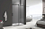 Душевая дверь Good Door Galaxy WTW-170-C-B профиль черный, стекло прозрачное