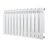Радиатор биметаллический Oasis Eco 500/80 12 секций, боковое подключение, белый