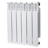 Радиатор биметаллический Oasis Heat 500/10 492x500 6 секции, боковое подключение, белый