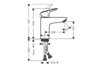 SMESITEL_DLYA_RAKOVINY_HANSGROHE_LOGIS_71107000_MONTAZHNAYA_SKHEMA_1