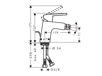 SMESITEL_DLYA_BIDE_HANSGROHE_LOGIS_LOOP_71250000_MONTAZHNAYA_SKHEMA_1