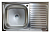 Мойка кухонная Vladix 800x500x130 (0,4), левая, без сифона, нержавеющая сталь / матовая