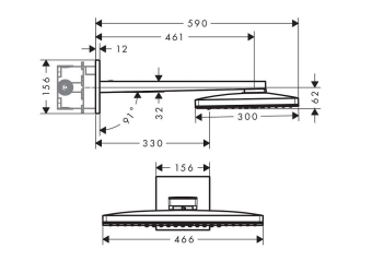 VERKHNIY_DUSH_HANSGROHE_RAINMAKER_SELECT_460_2JET_24005600_MONTAZHNAYA_SKHEMA_1