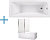 Ванна акриловая Aquanet Bright 165x70 + шторка Aquanet Alfa 4 NF6222-pivot