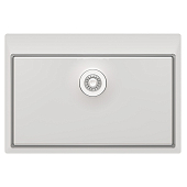 Мойка кухонная Florentina Логика-НМ 750.510.10.10, перелив в чаше, нержавеющая сталь / сатинированная